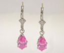 Sterling Silver Lav Cz Earrings : E852PDZBS