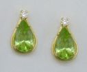Sterling Silver Peridot Earrings : E85ZSST2S