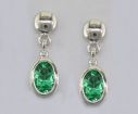 Sterling Silver 8x6 Oval Dangle Mt St Helens Earrings  (Includes Box) : E862BGBDM4S