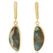 14KY Natural Boulder Pl Bz Lvrbk Earrings : EB13-14I