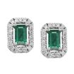 14KY Emerald/Diamond Earrings : ECC021E23CI