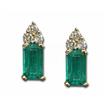 14KW Emerald/Diamond Earring : ECC026E23WI