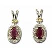 14KW Ruby/Diamond Earring : ECC028R23WI