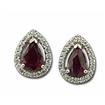 14KW Ruby/Diamond Earring : ECC029R21WI