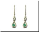 14KW Emerald/Diamond Earring 'D,O' : ECC034E33WI