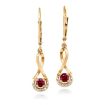 14KW Madagascar Ruby/Diamond Earring : ECC034RM3WI