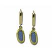 14KY Australian Boulder Wide Bezel Lever Back Earrings : EB13W-8I
