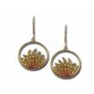 14KY Nature Orange/Yellow Sapphire Sun Earrings : ENTR-SUN3I