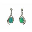 14KW Australian Opal Doublet Dangle Earring : EOD0361AXWI