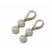 14KY Freshwater Pearl White 7mm/Gold Bead Dangle Earrings : EPC007FPXCI