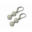 14KW Freshwater Pearl White 7mm/Gold Bead Dangle Earrings : EPC007FPXWI