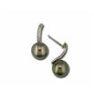 14KW Tahitian Pearl 8.5mm/Diamond Earrings : EPC014PT3WI