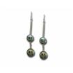 SS Tahitian Pearl Multi Color 2pc Circle 8-9mm Earring : EPC040PTXSI
