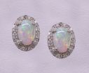 14KY Australian Opal/Diamond Earrings : EPF021N13CI