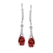 14KW Garnet/Diamond Earring : EPF049G22WI