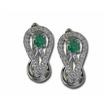 14KW Emerald Dia Earring : EPF058E23WI