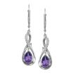 14KW Amethyst/Diamond Earring : EPF068A22WI