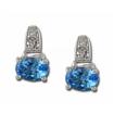 14KW Aquamarine/Diamond Earrings : ES034Q2WI