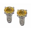 14KW Citrine/Diamond Earrings : ES034C2WI