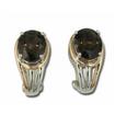 SS/14K Rose Gold/Smokey Quartz Earrings : ESF025SQXYI