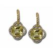 Sterling Silver/14KY Lemon Quartz Earrings : ESF028LQXNI