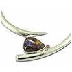SS Natural Boulder Opal/Pink Tourmaline Neckpiece : NB41150H2S-15I