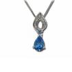 14KW Garnet/Diamond Pendant : P060G2WI