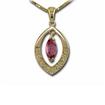 14KY Pink Tourmaline/Diamond Pendant : P097H2I