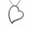 14KW Rainbow Sapphire Pendant : P10HRBSWI