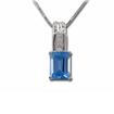 14KW Aquarmaine/Diamond Pendant : P118Q2WI