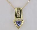 14Kt Trillion Pendant Tanzanite : P15DPCJ2C