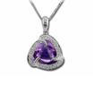 14KW Tanzanite/Diamond Reflections Pendant : P16DTJ2WI