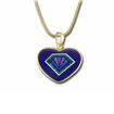 14K Intarsia Heart Pendant : P16I-5I