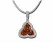 14KW Fire Citrine/Diamond Reflections Pendant : P19DVEFCWI