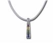 14KY Rainbow Sapphire/Diamond Pendant : P20DMFRSI