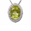 14KY Lemon Quartz/Diamond Pendant : P26DNLQI