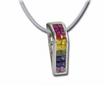 14KW Rainbow Sapphire Pendant : P2PHRBSWI