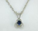 #4 Emerald  Sterling Silver Pendant : P301FCE4S
