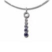 14KW Graduated Yogo Sapphire Pendant : P30GBGY2WI