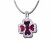 14KW Madagascar Ruby/Diamond Reflections Pendant : P35DAARMWI