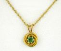 #4 Emerald  Sterling Silver Pendant : P361DCE4S