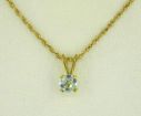 Aquamarine  Sterling Silver Pendant : P401TCQ2S