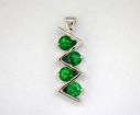 Sterling Silver 4 Stone Mt St Helens Pendant  (Includes Chain and Box) : P404GBCM4S