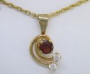 Sterling Silver Pink Tourmaline Pendant : P40ZOCH2S