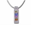 14KW Rainbow Sapphire/Diamond Pendant : P42DCRBSWI