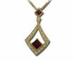 14KY Madagascar Ruby/Diamond Pendant : P4525DSRMI