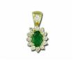 14KY Emerald W/Diamond Pendant : P46DAE2I