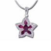 14KW Ruby/Diamond Reflections Pendant : P46DAFR2WI