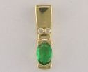 14KY Emerald & Diamond Pendant : P46DYCE2C