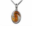 14KW Fire Citrine/Diamond Reflections Pendant : P46DZAFCWI
